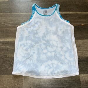 Athleta Girl Blue and White Tank Top